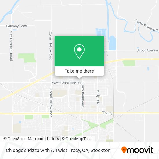 Chicago's Pizza with A Twist Tracy, CA map