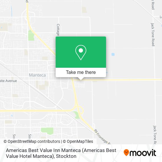 Mapa de Americas Best Value Inn Manteca