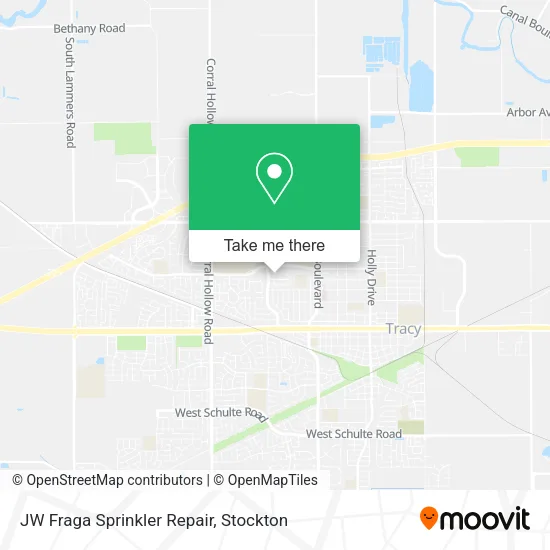 JW Fraga Sprinkler Repair map