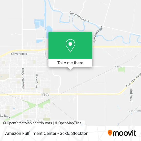 Amazon Fulfillment Center - Sck6 map