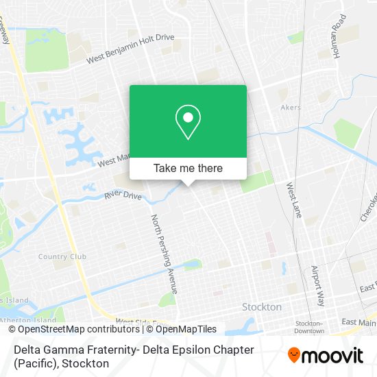 Mapa de Delta Gamma Fraternity- Delta Epsilon Chapter (Pacific)