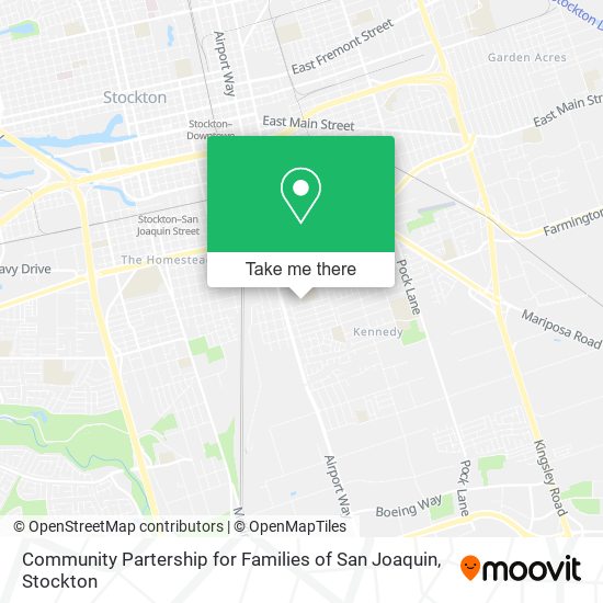 Community Partership for Families of San Joaquin map