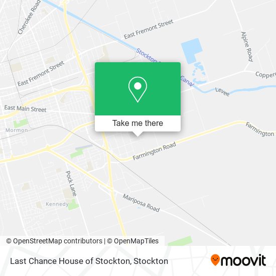 Last Chance House of Stockton map