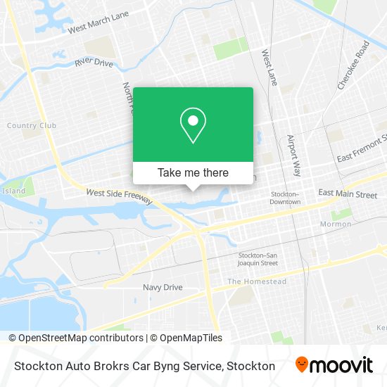 Stockton Auto Brokrs Car Byng Service map