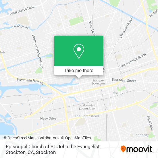 Episcopal Church of St. John the Evangelist, Stockton, CA map