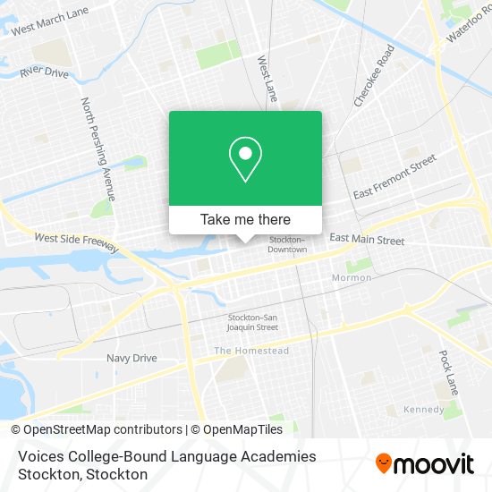 Voices College-Bound Language Academies Stockton map