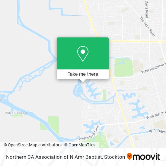 Northern CA Association of N Amr Baptist map