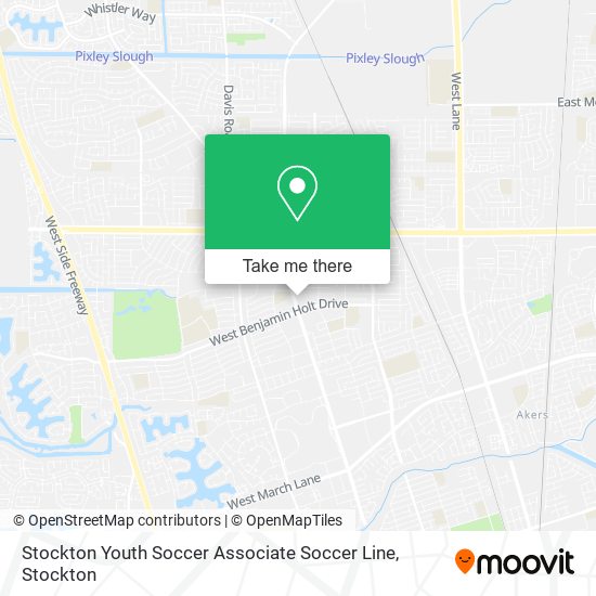 Mapa de Stockton Youth Soccer Associate Soccer Line