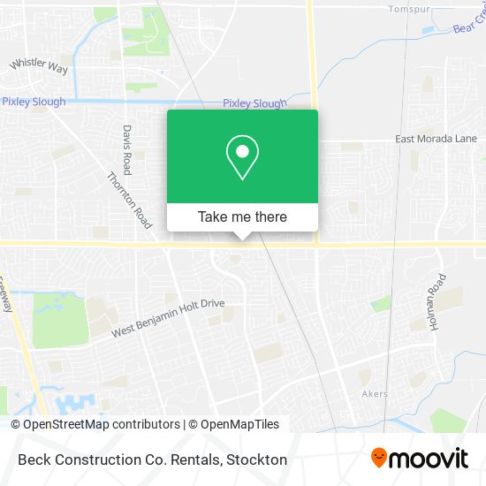 Beck Construction Co. Rentals map