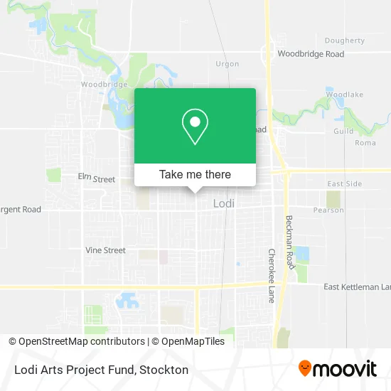 Lodi Arts Project Fund map