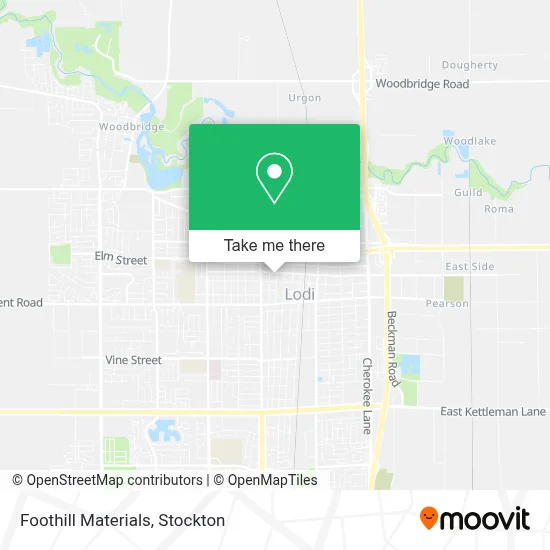 Foothill Materials map