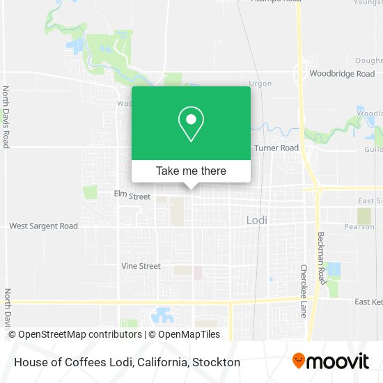 House of Coffees Lodi, California map