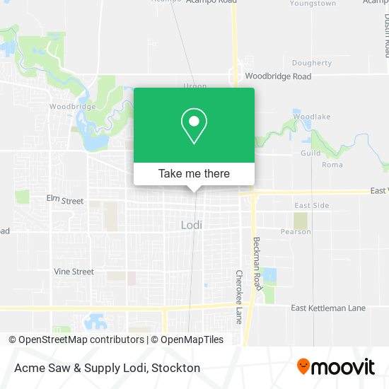 Mapa de Acme Saw & Supply Lodi