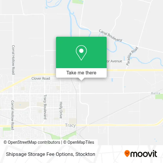 Shipsage Storage Fee Options map