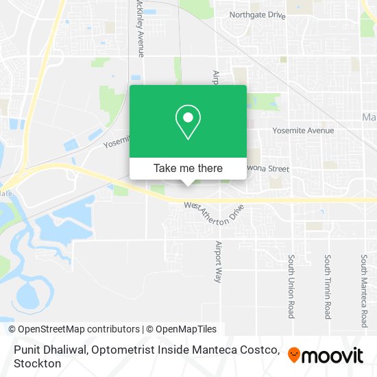 Mapa de Punit Dhaliwal, Optometrist Inside Manteca Costco