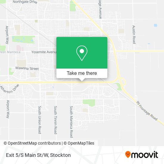 Exit 5/S Main St/W map