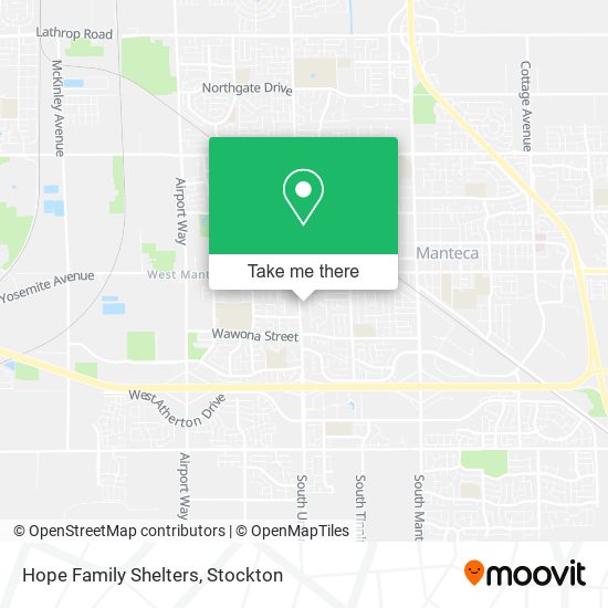 Hope Family Shelters map