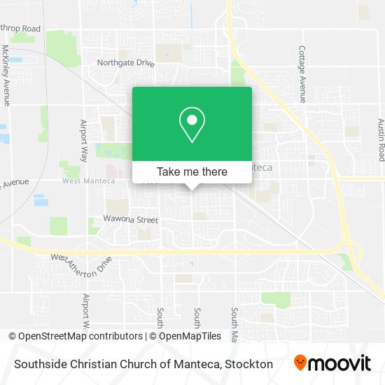 Southside Christian Church of Manteca map