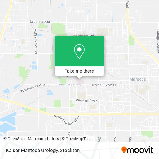 Kaiser Manteca Urology map