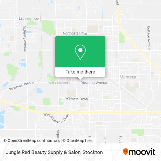 Mapa de Jungle Red Beauty Supply & Salon