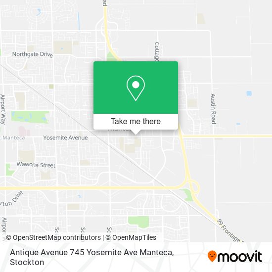 Antique Avenue 745 Yosemite Ave Manteca map