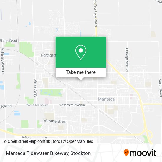 Manteca Tidewater Bikeway map