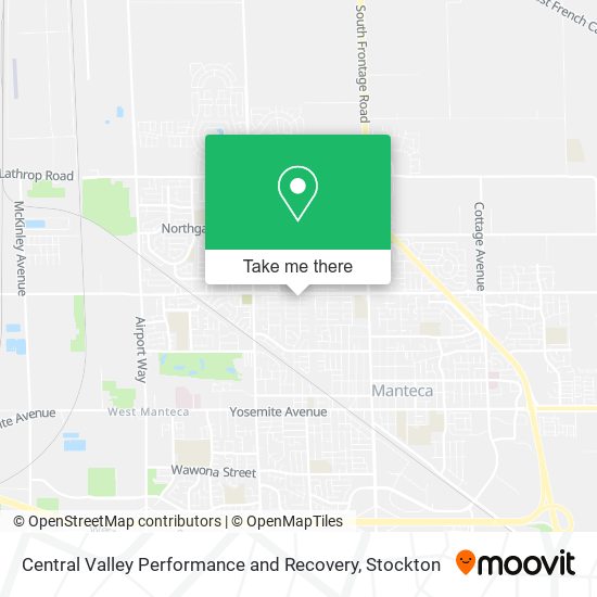 Central Valley Performance and Recovery map