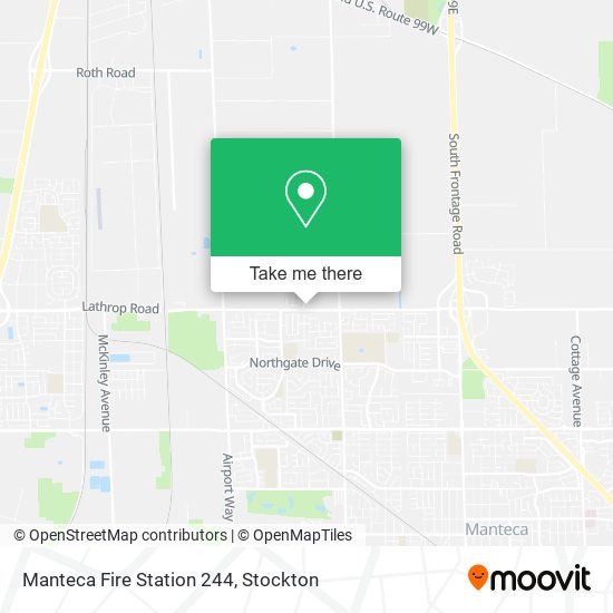 Manteca Fire Station 244 map