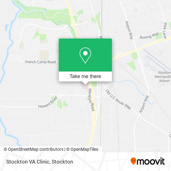 Stockton VA Clinic map