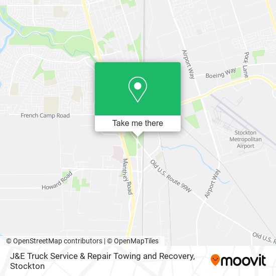 Mapa de J&E Truck Service & Repair Towing and Recovery