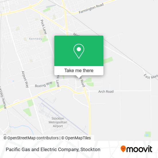 Mapa de Pacific Gas and Electric Company