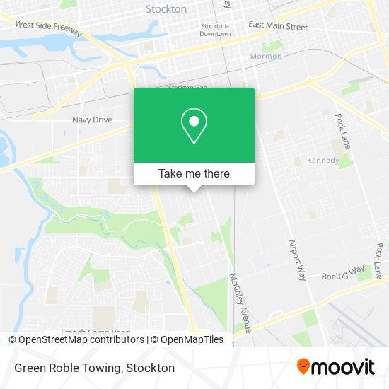Green Roble Towing map