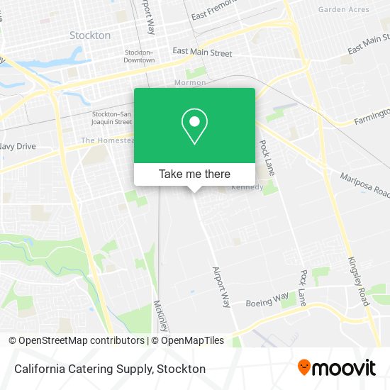 Mapa de California Catering Supply