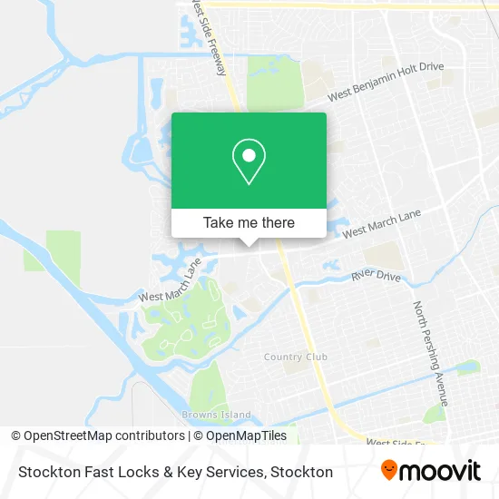 Stockton Fast Locks & Key Services map