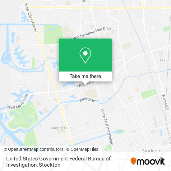 United States Government Federal Bureau of Investigation map