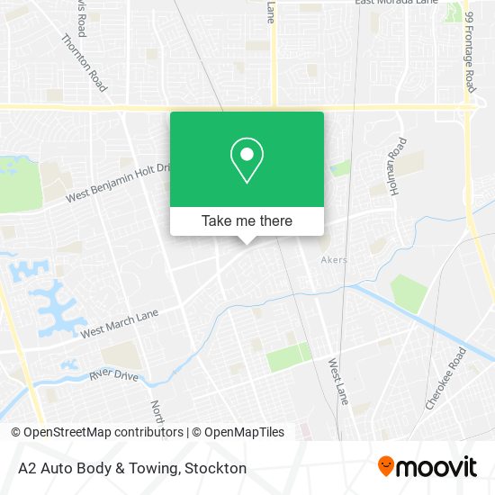 A2 Auto Body & Towing map