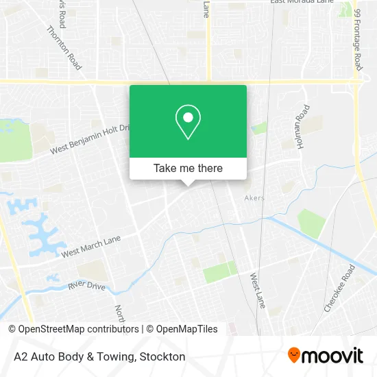 A2 Auto Body & Towing map