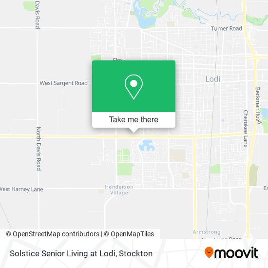 Solstice Senior Living at Lodi map