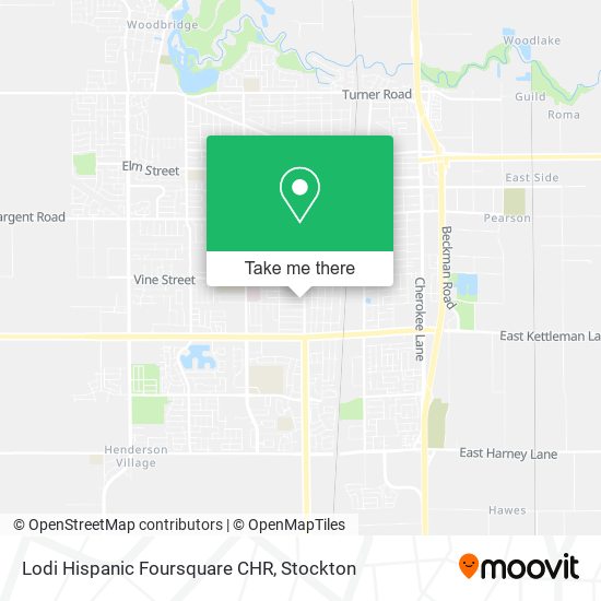 Lodi Hispanic Foursquare CHR map