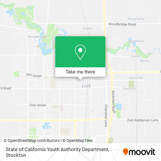 Mapa de State of California Youth Authority Department