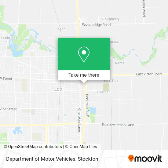 Department of Motor Vehicles map