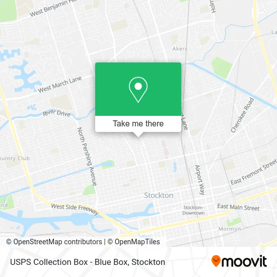 USPS Collection Box - Blue Box map