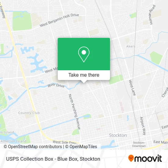 USPS Collection Box - Blue Box map