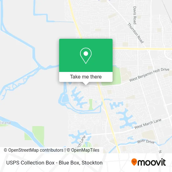 USPS Collection Box - Blue Box map
