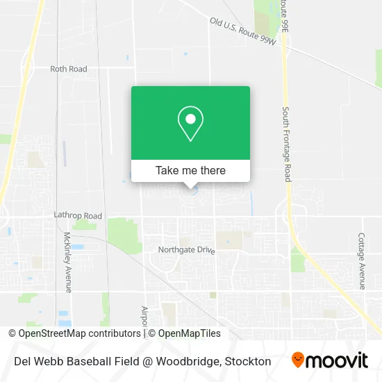 Mapa de Del Webb Baseball Field @ Woodbridge