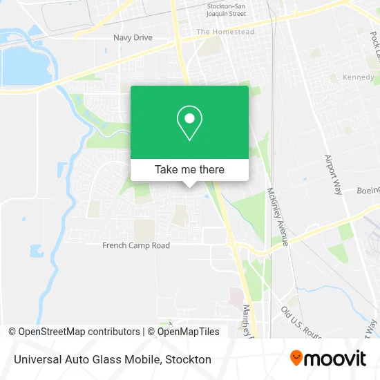 Universal Auto Glass Mobile map