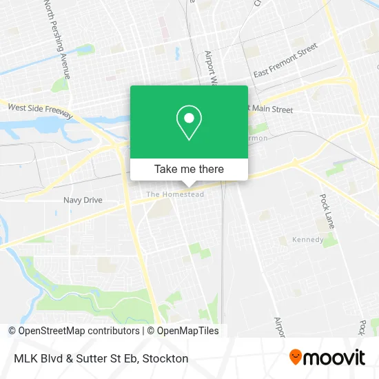 MLK Blvd & Sutter St Eb map