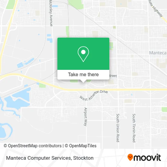 Manteca Computer Services map