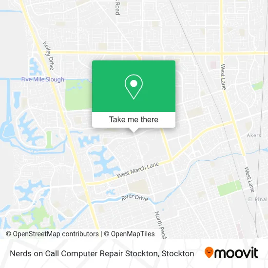 Nerds on Call Computer Repair Stockton map