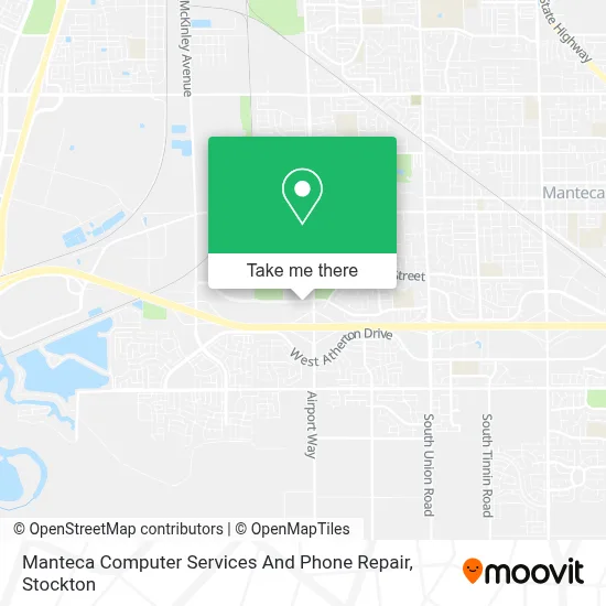 Manteca Computer Services And Phone Repair map